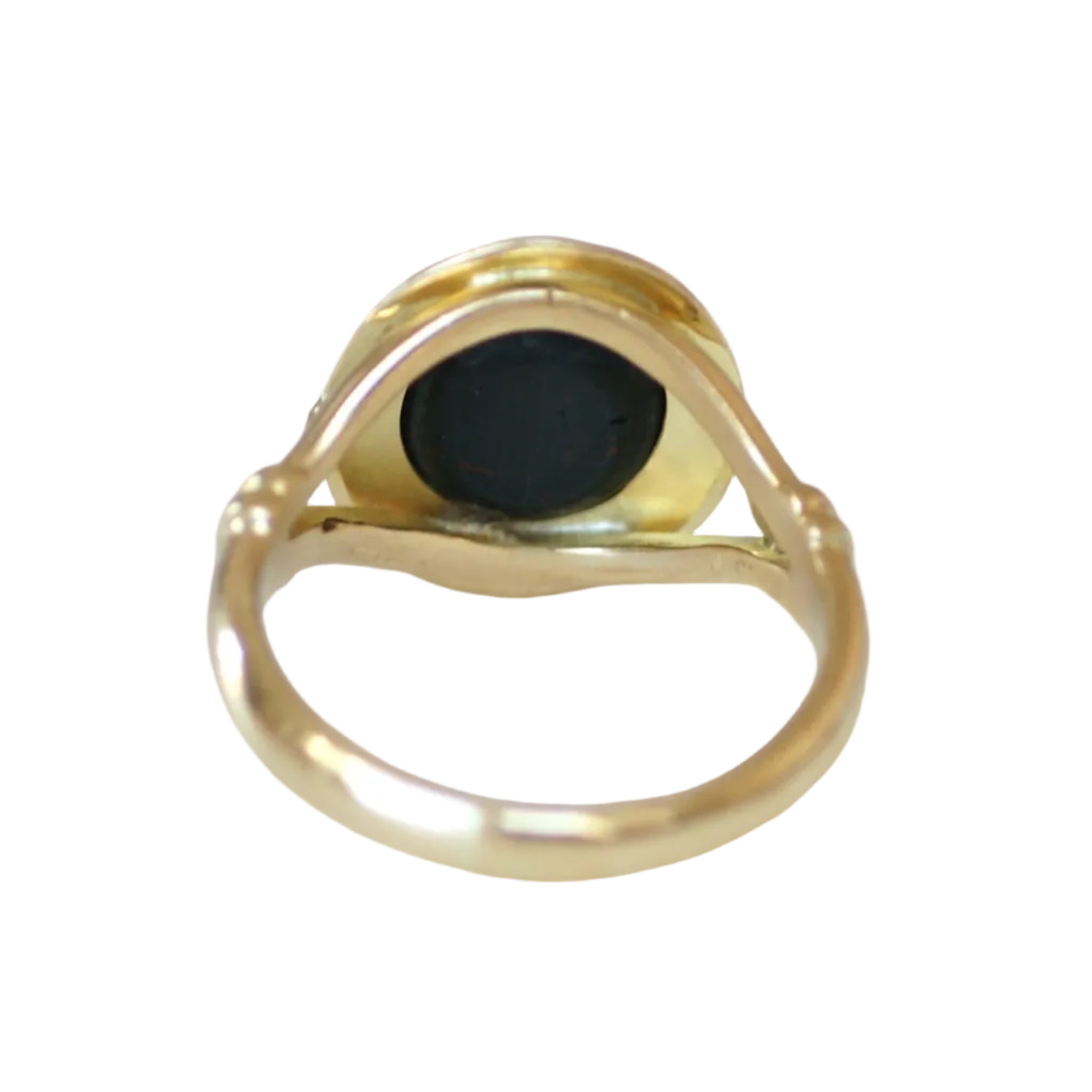 Bague Chevalière en or jaune et jaspe
