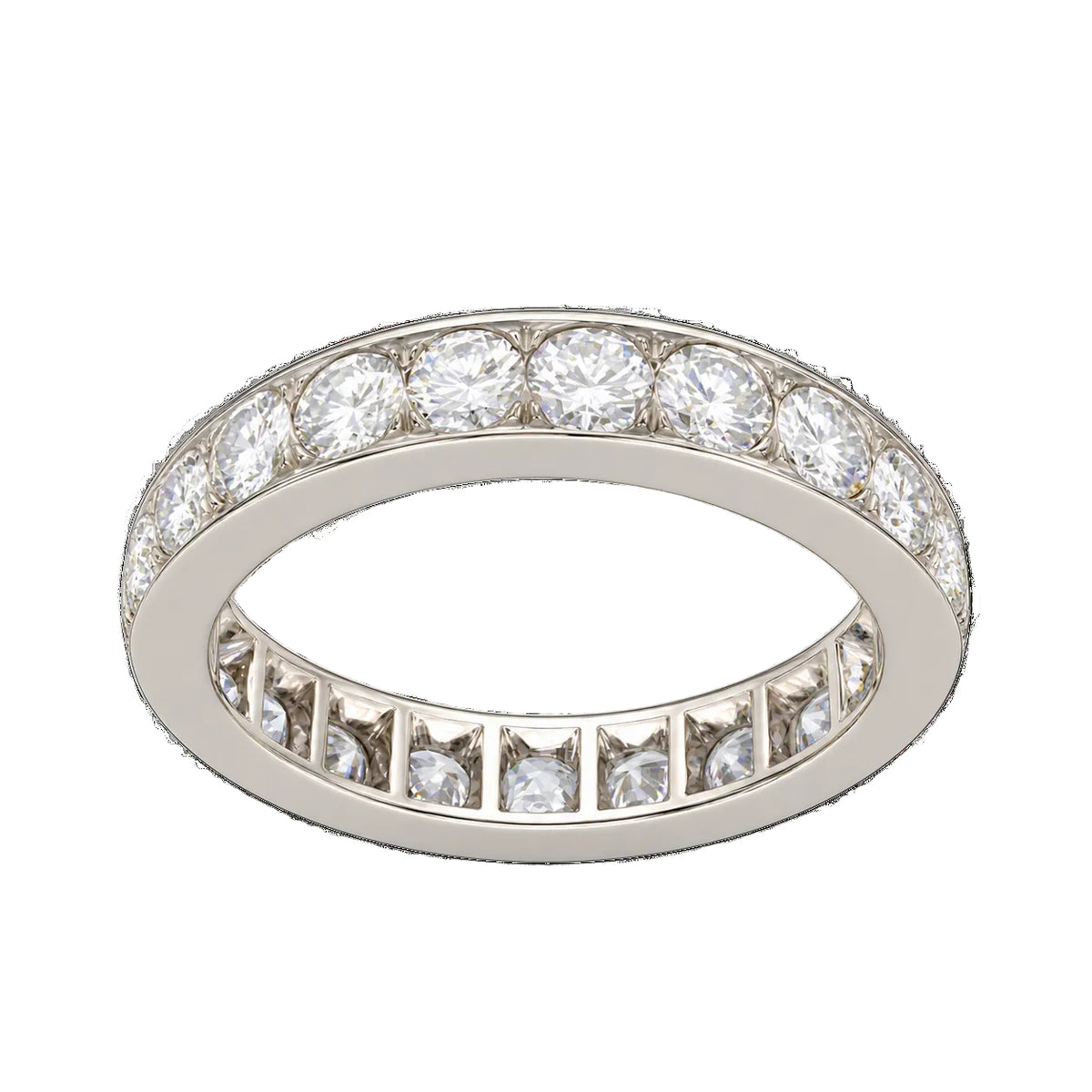 Bague Alliance en platine et diamants