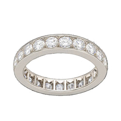 Bague Alliance en platine et diamants