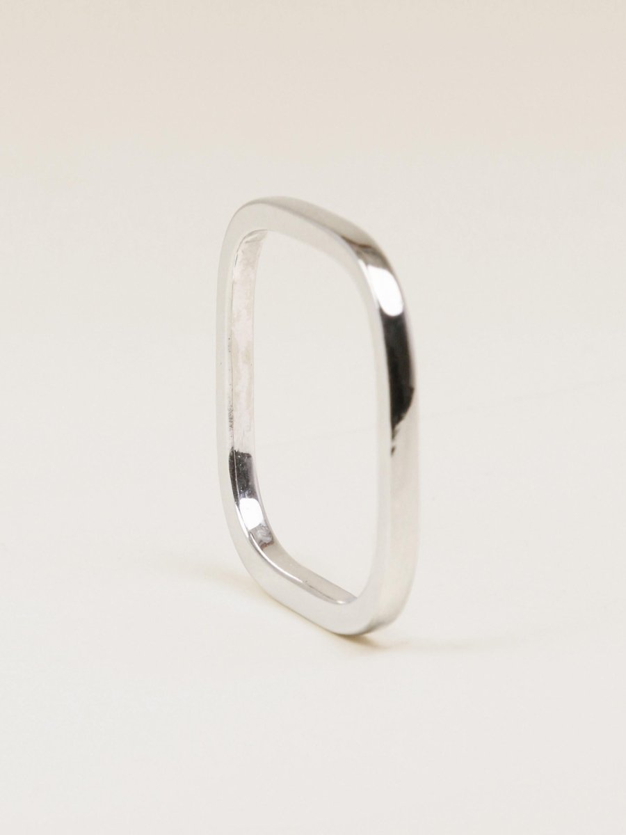 DINH VAN Alliance carrée or blanc - Castafiore