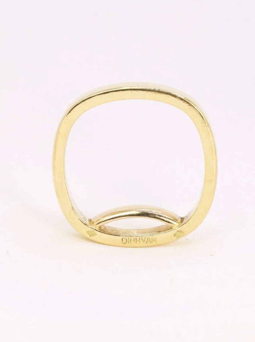 DINH VAN Alliance carrée or jaune - Castafiore