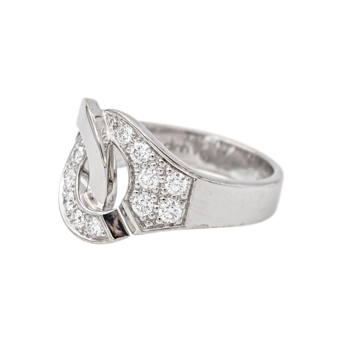 Dinh Van Bague Menottes Or blanc Diamant - Castafiore