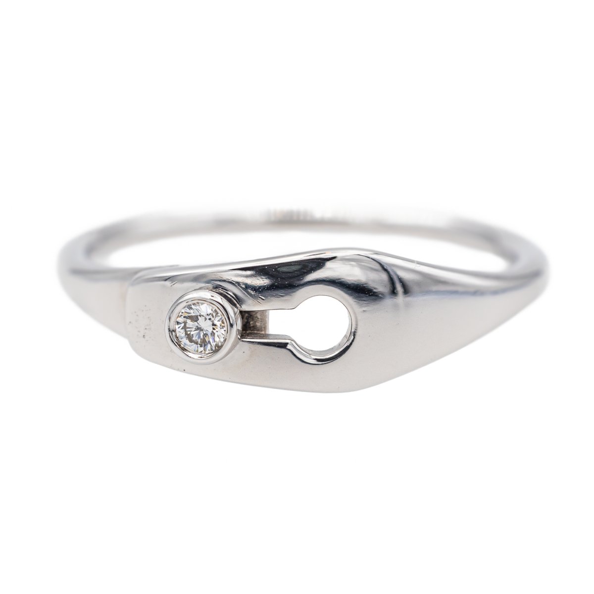 Dinh Van Bague Serrure Or blanc Diamant - Castafiore