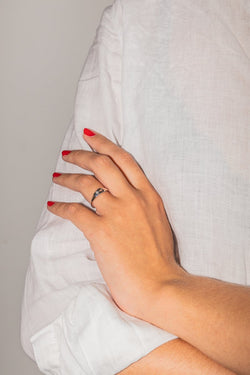 Dinh Van Bague Serrure Or blanc Diamant - Castafiore