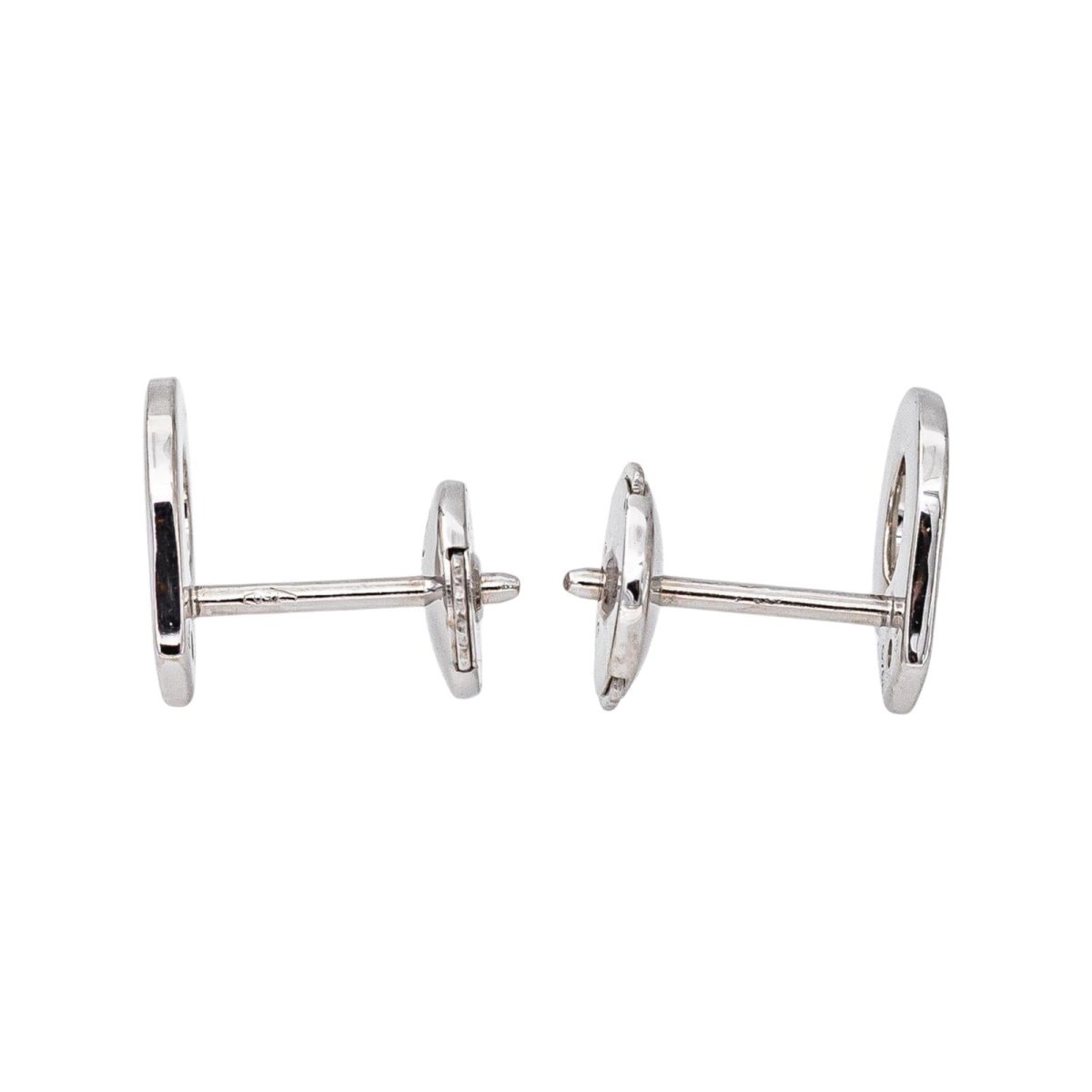 Dinh Van Boucles d'oreilles Menottes Or blanc Diamant - Castafiore