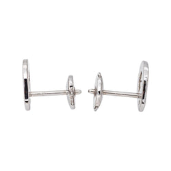 Dinh Van Boucles d'oreilles Menottes Or blanc Diamant - Castafiore