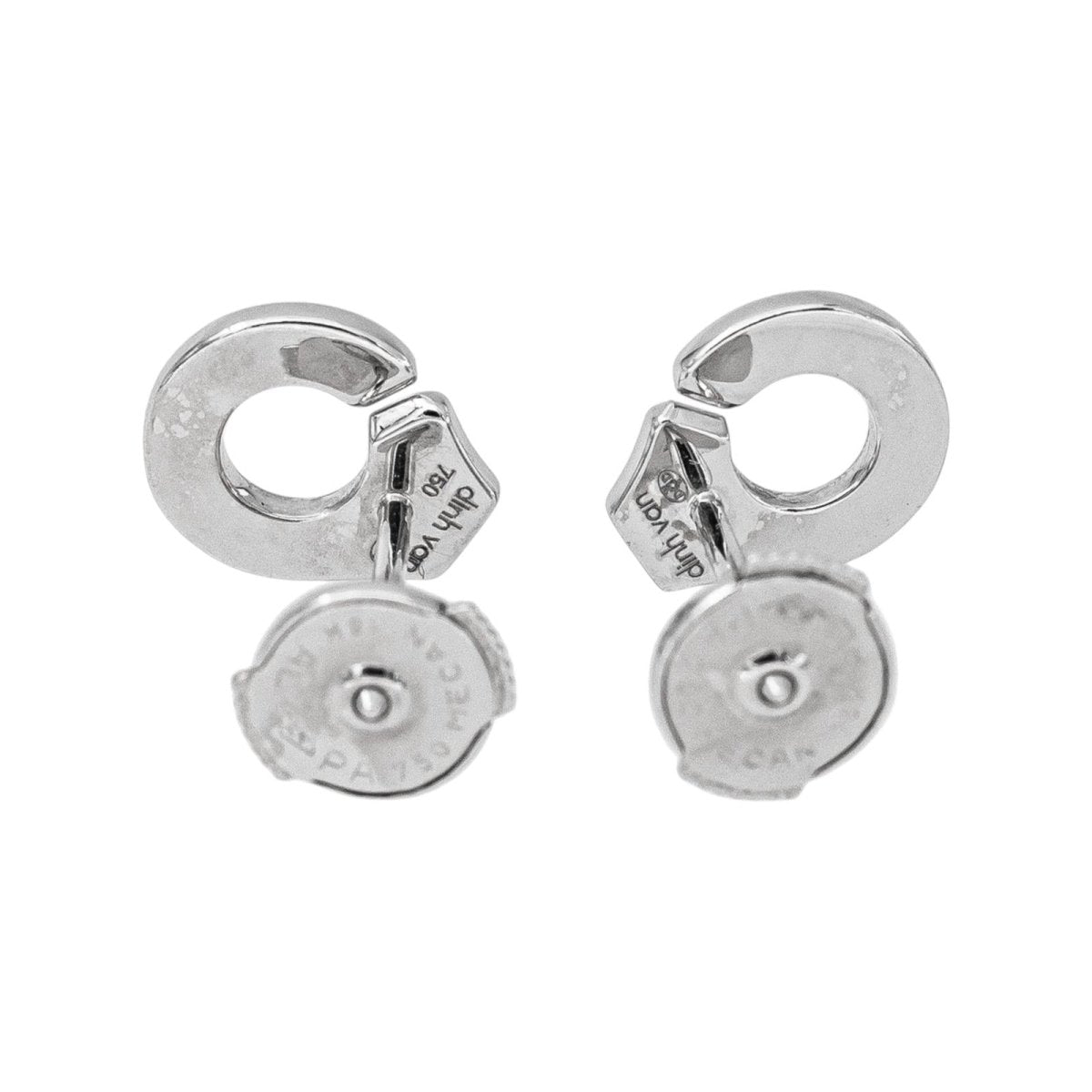 Dinh Van Boucles d'oreilles Menottes Or blanc Diamant - Castafiore