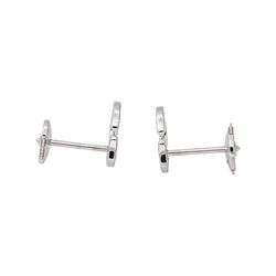 Dinh Van Boucles d'oreilles Menottes Or blanc Diamant - Castafiore