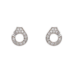 Dinh Van Boucles d'oreilles Menottes Or blanc Diamant - Castafiore