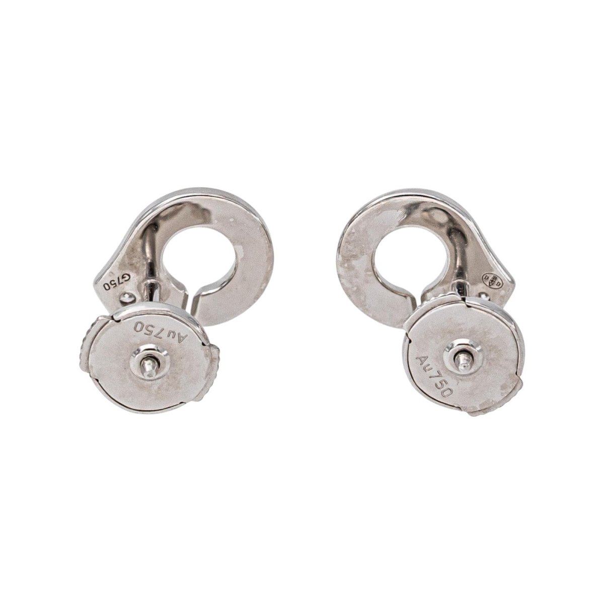 Dinh Van Boucles d'oreilles Menottes Or blanc Diamant - Castafiore