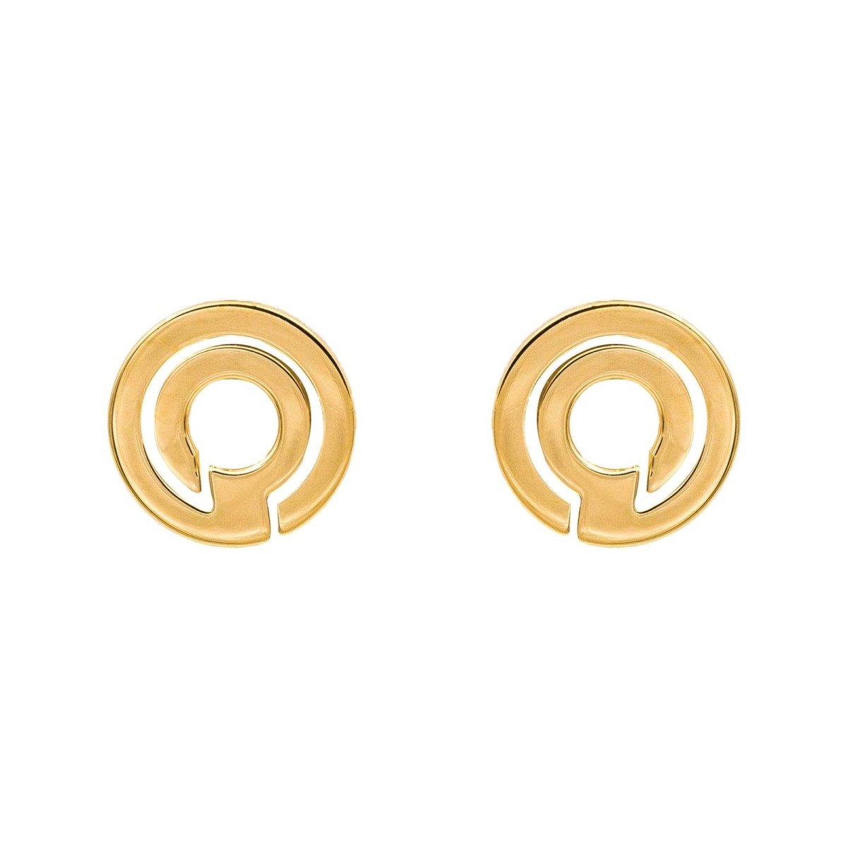 Dinh Van Boucles d'oreilles Seventies Or jaune - Castafiore