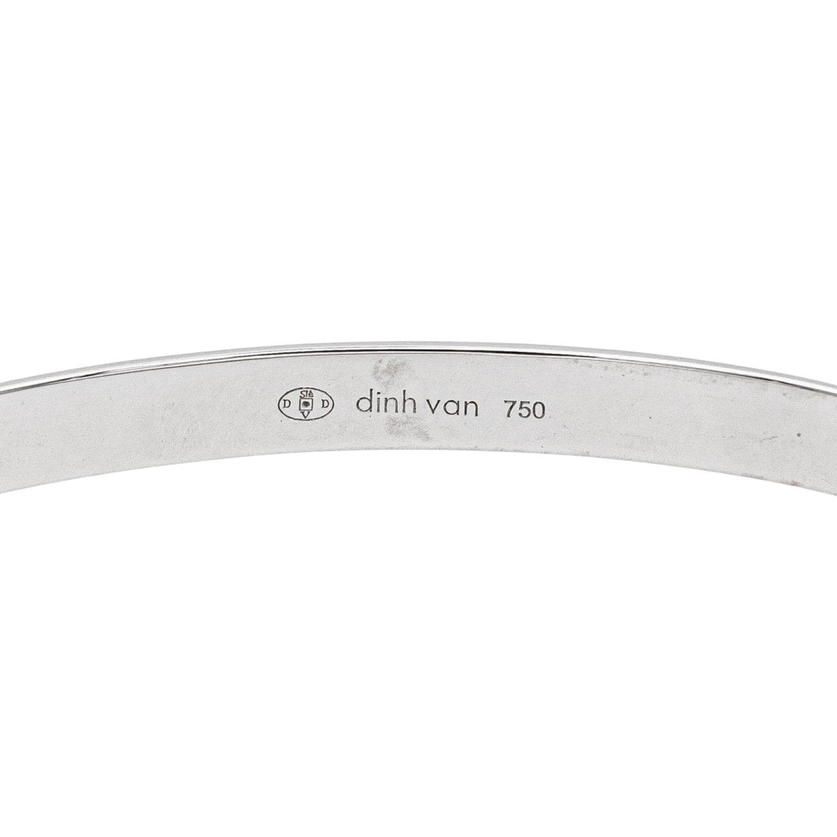 Dinh Van Bracelet Jonc Serrure Or blanc Diamant - Castafiore