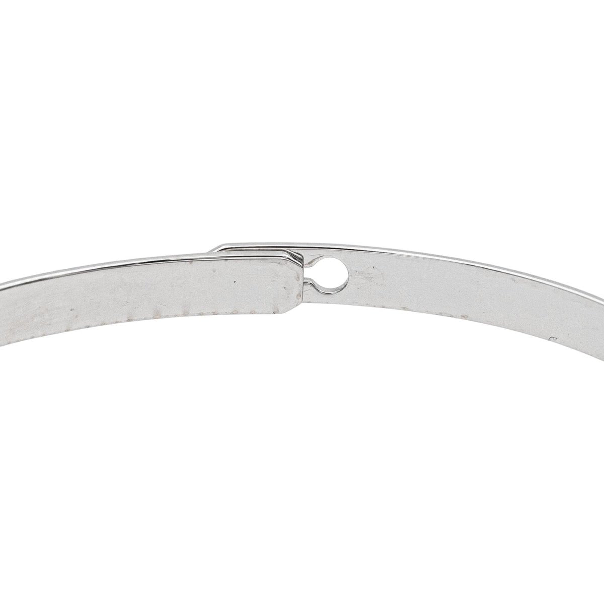 Dinh Van Bracelet Jonc Serrure Or blanc Diamant - Castafiore