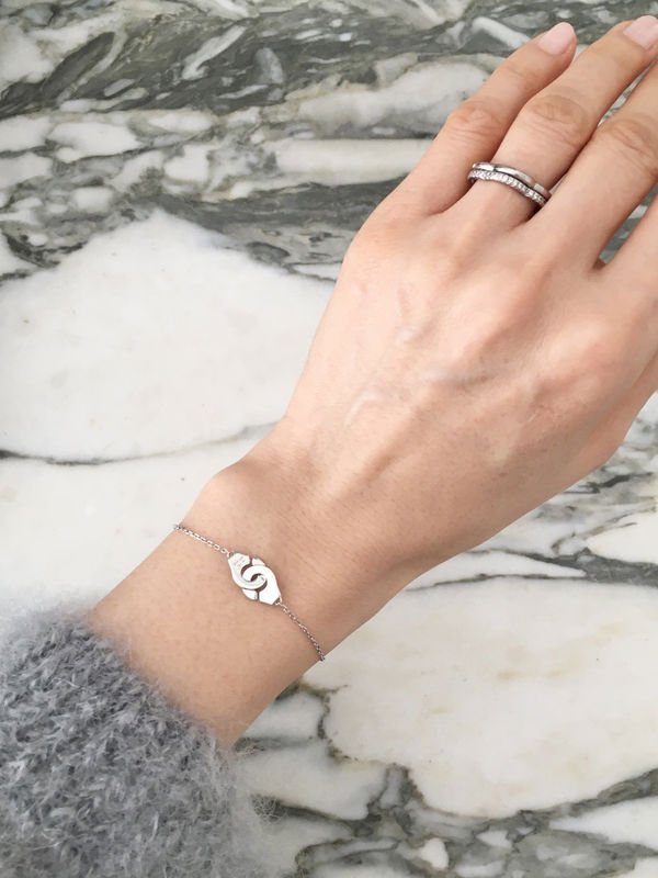 DINH VAN Bracelet menottes en or blanc 18K - Castafiore