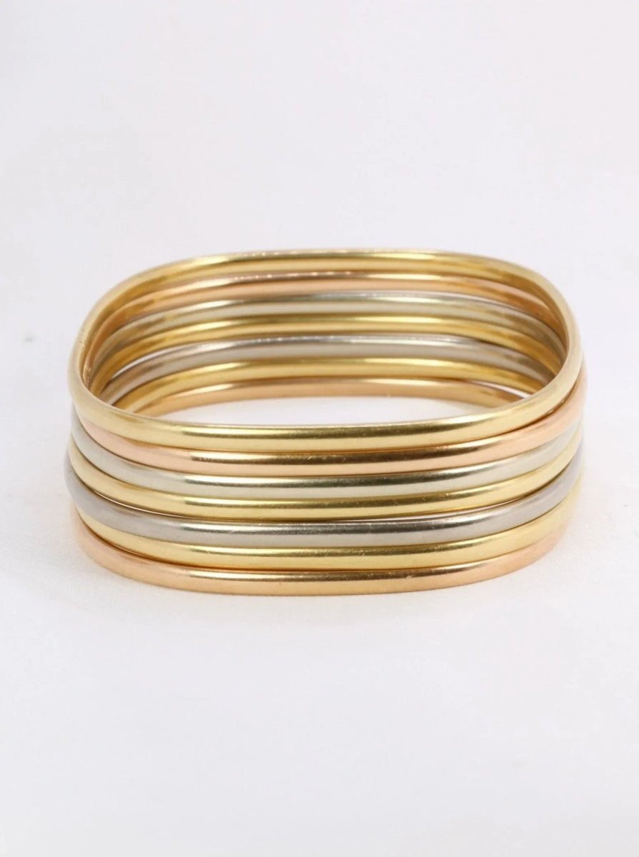 DINH VAN Bracelets jonc vintage or jaune or blanc or rose - Castafiore