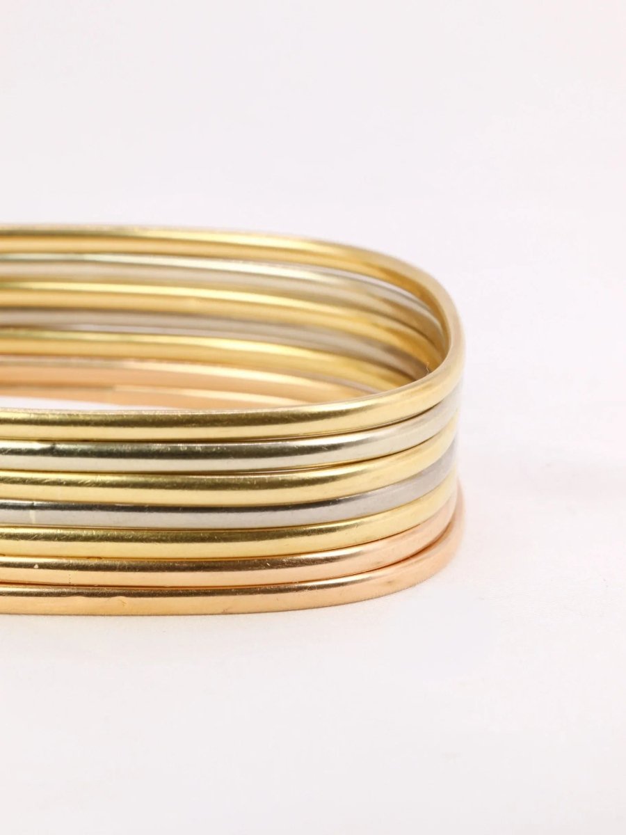 DINH VAN Bracelets jonc vintage or jaune or blanc or rose - Castafiore