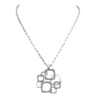 Dinh Van Collier Pendentif Impression Or blanc Diamant - Castafiore