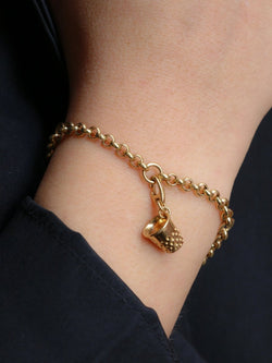 DIOR Bracelet chaine or jaune dé à coudre - Castafiore