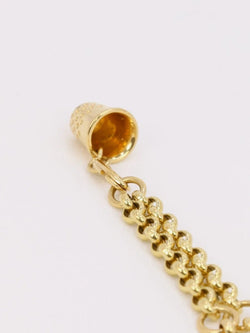 DIOR Bracelet chaine or jaune dé à coudre - Castafiore