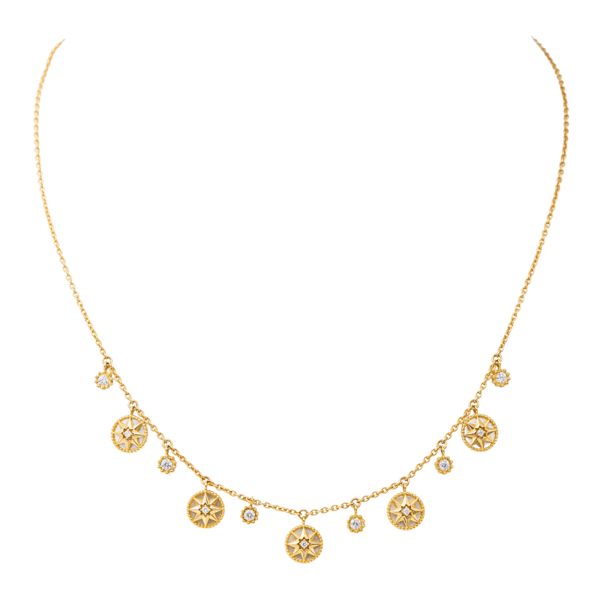 Dior Collier Rose des vents Or jaune Diamant - Castafiore