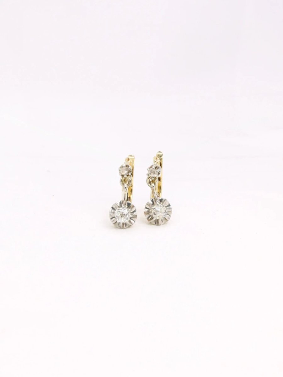 Dormeuses anciennes diamants 0,4 ct - Castafiore