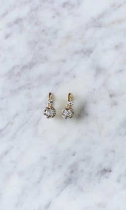 Dormeuses anciennes diamants 0.50 Ct - Castafiore