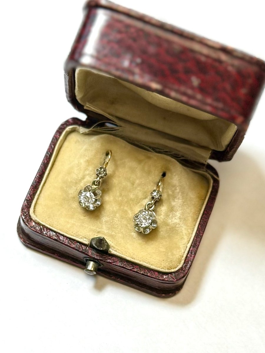 Dormeuses anciennes diamants - Castafiore