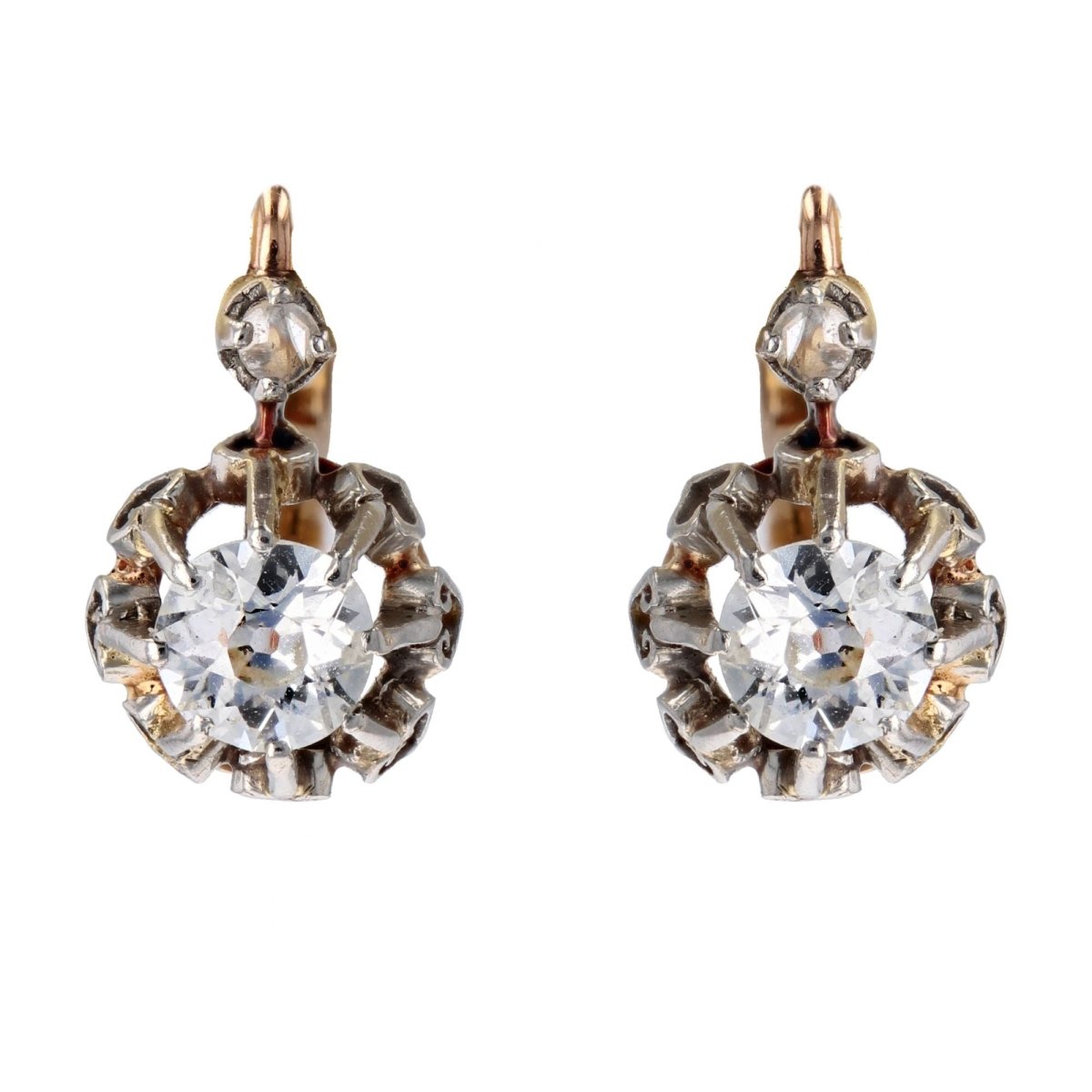 Dormeuses anciennes diamants - Castafiore