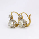 Dormeuses anciennes or diamants taille ancienne 2,2 ct - Castafiore