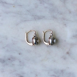 Dormeuses Anciennes Perles Fines Diamants - Castafiore