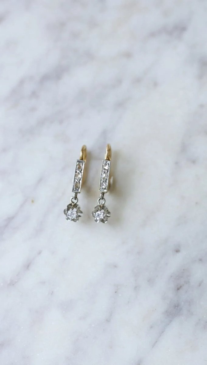 Dormeuses diamant pendantes - Castafiore