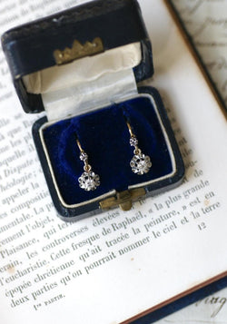 Dormeuses Diamants 0,30 Ct Or Jaune et Platine - Castafiore