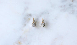 Dormeuses Diamants 0.60 Ct Or Rose et Platine - Castafiore