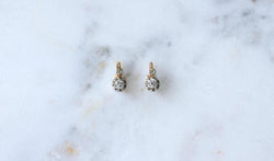 Dormeuses Diamants 0.60 Ct Or Rose et Platine - Castafiore