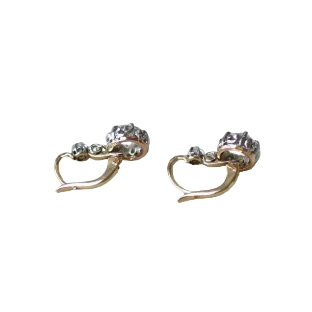 Dormeuses Diamants 2,45 Cts sur Or et Platine - Castafiore