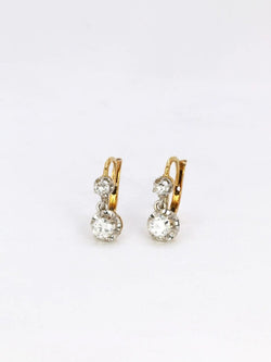Dormeuses en or et diamants taille ancienne 0.7ct - Castafiore
