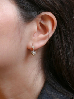 Dormeuses en or et diamants taille ancienne - Castafiore