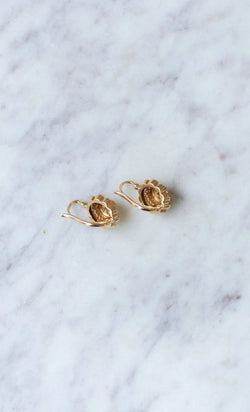 Dormeuses en or jaune et perles fines - Castafiore