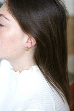 Dormeuses en or jaune et perles fines - Castafiore