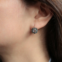 Dormeuses marguerite diamants taille rose - Castafiore