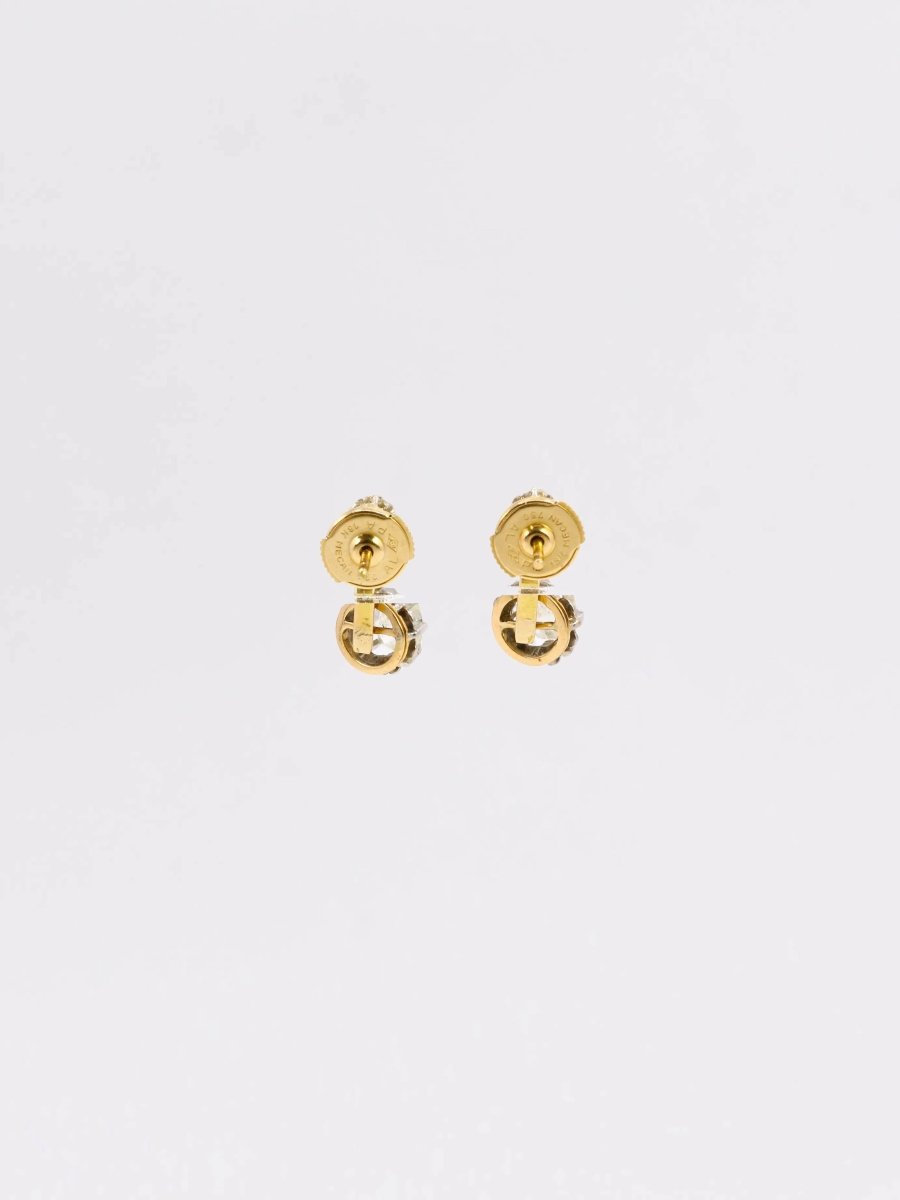 Dormeuses or diamants coussin taille ancienne 1,5 ct - Castafiore