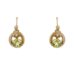 Dormeuses or jaune et péridots - Castafiore