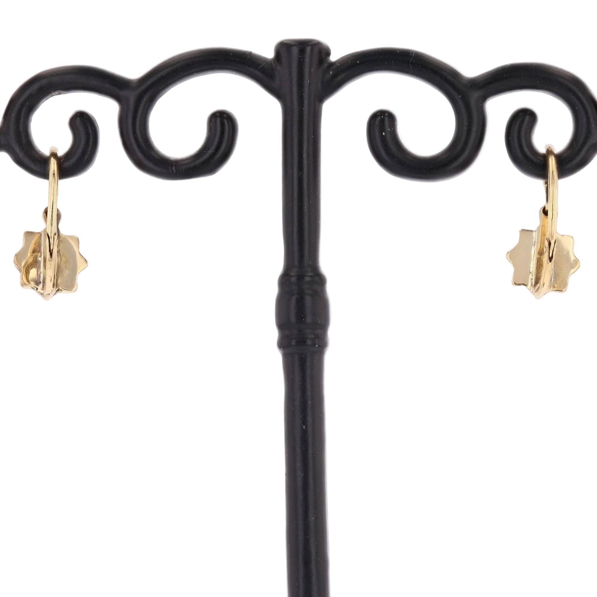 Sleepers yellow gold stars fine pearls