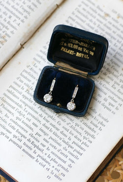 Dormeuses Pendantes Diamants Coussin 1,10 Cts - Castafiore