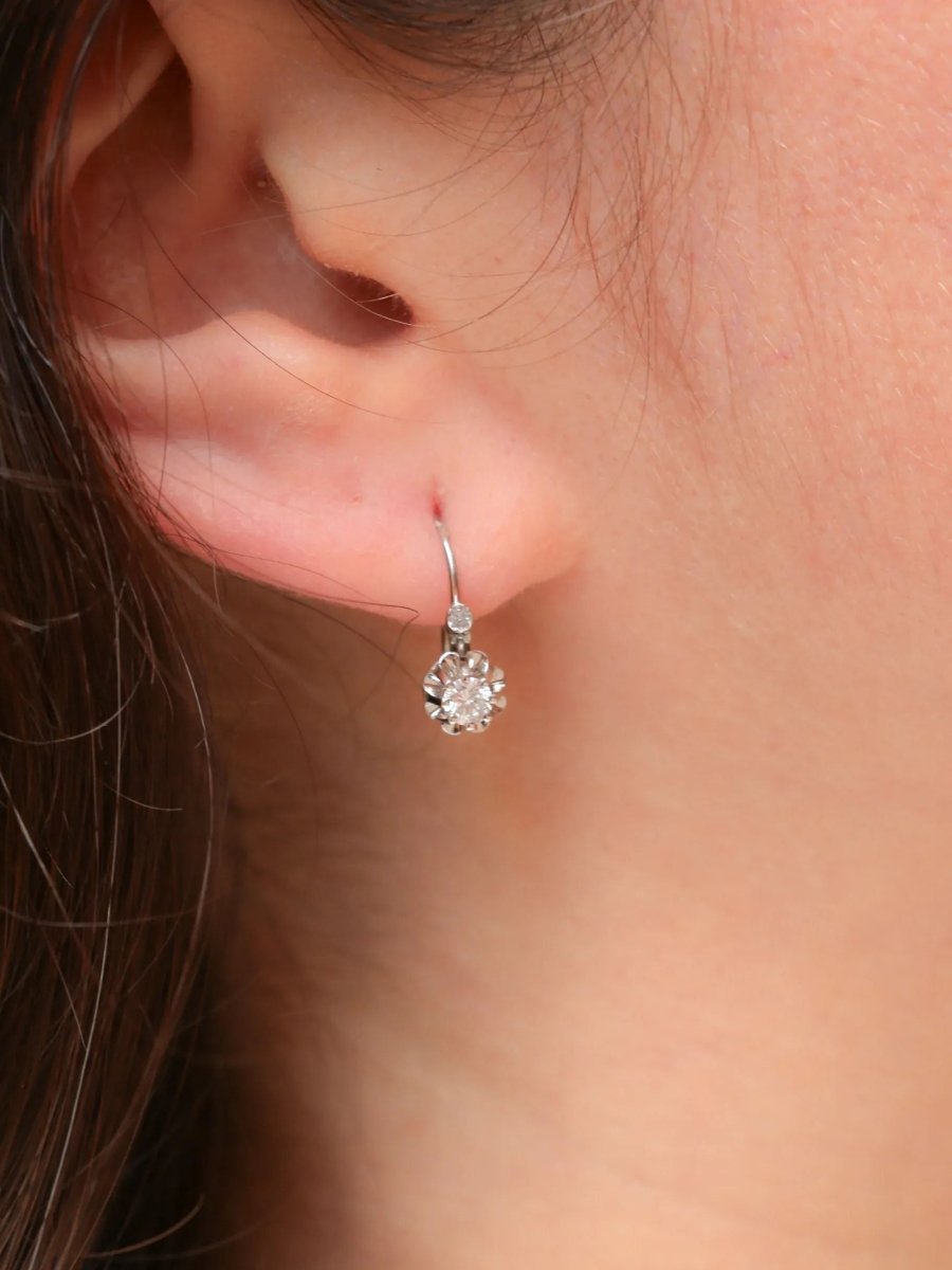 Dormeuses vintage diamants 0,3 ct - Castafiore