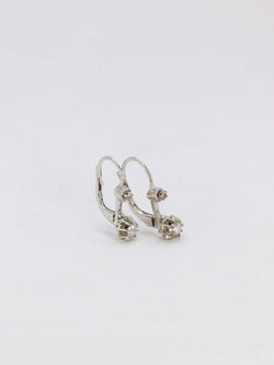 Dormeuses vintage en or blanc et diamants 0.3ct - Castafiore