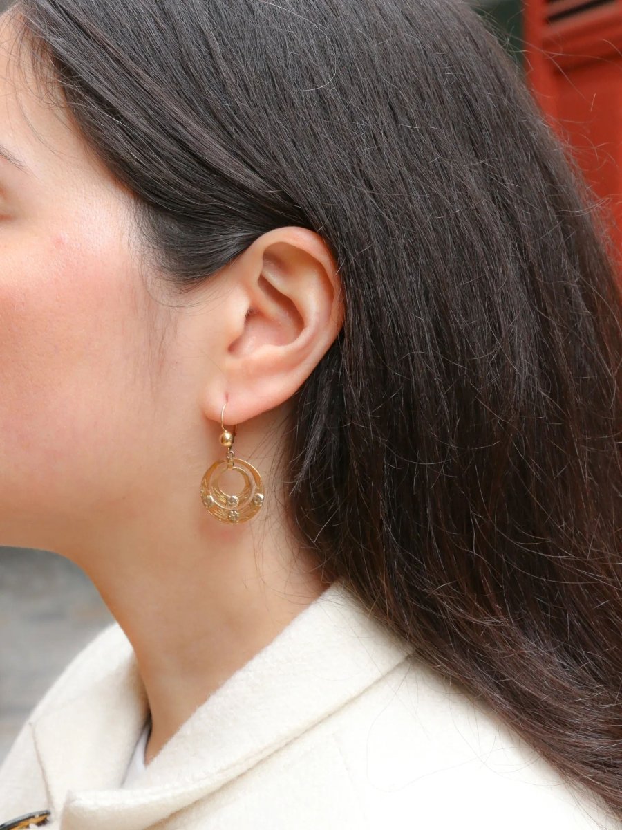 Dormeuses vintage or jaune - Castafiore