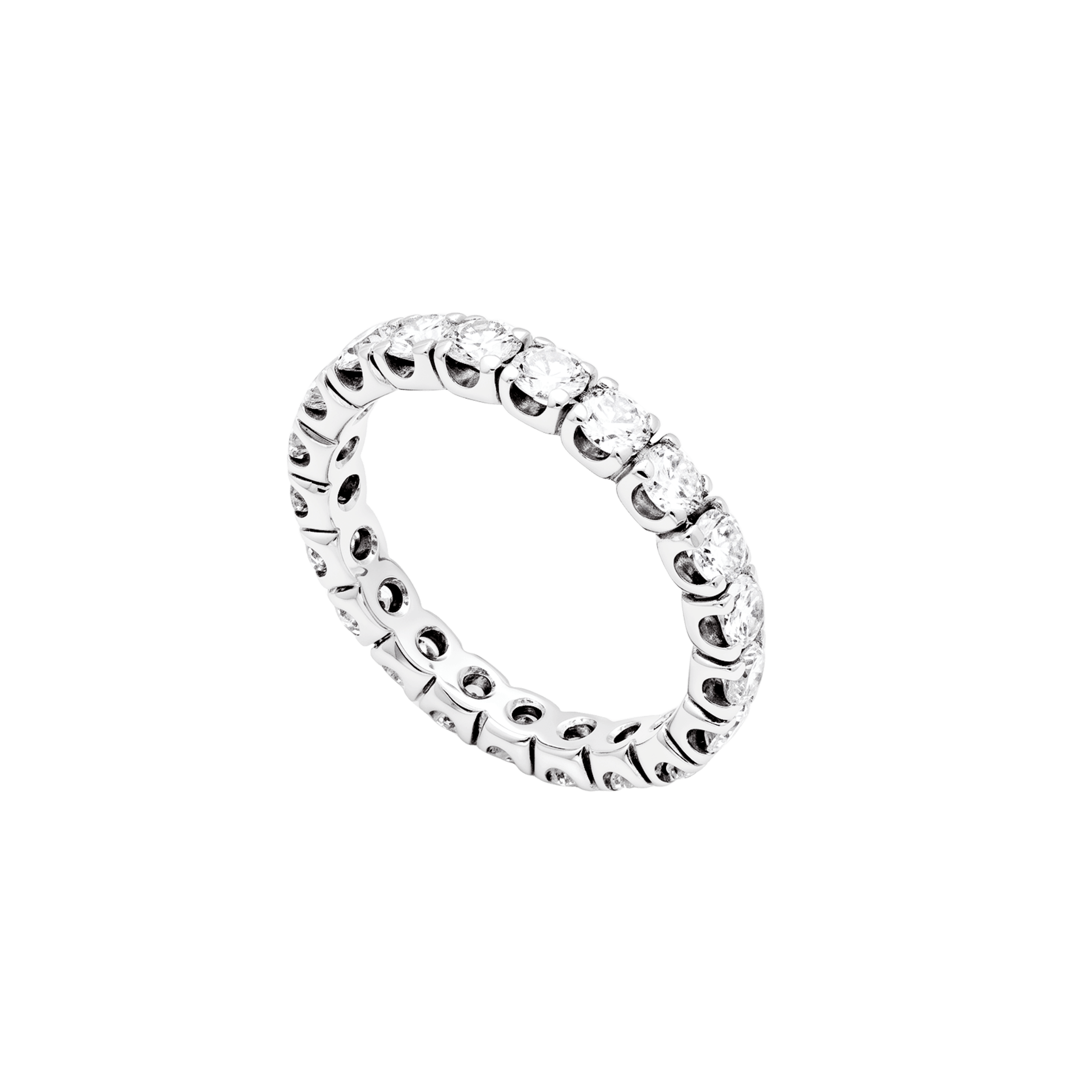 Alliance tour complet or blanc et diamants.
