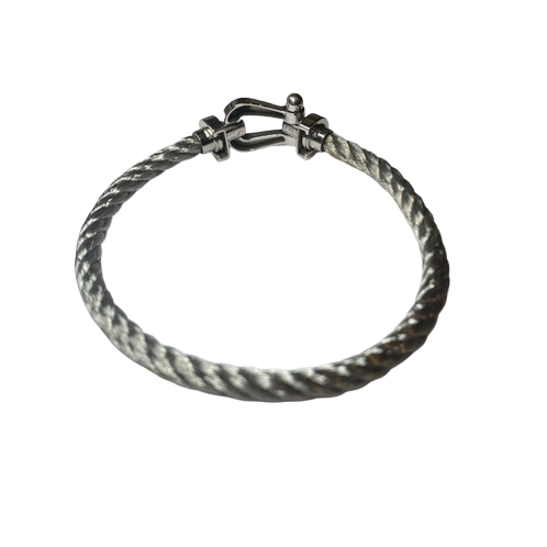 FRED "Force 10" GM Bracelet in White Gold and Steel