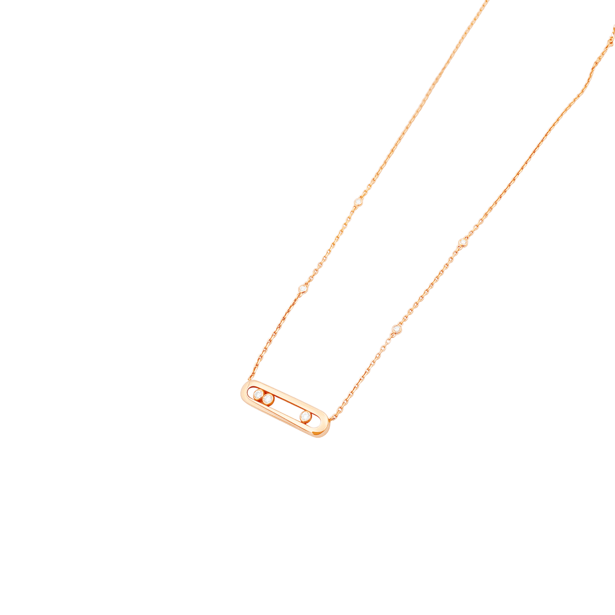 MESSIKA "Baby Move" PM Necklace with Pendant in Rose Gold and Diamonds